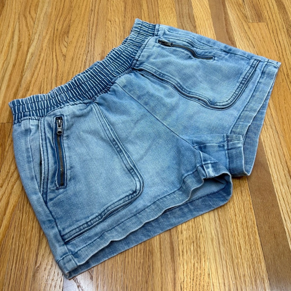 Aerie Pull On Blue Denim Shorts